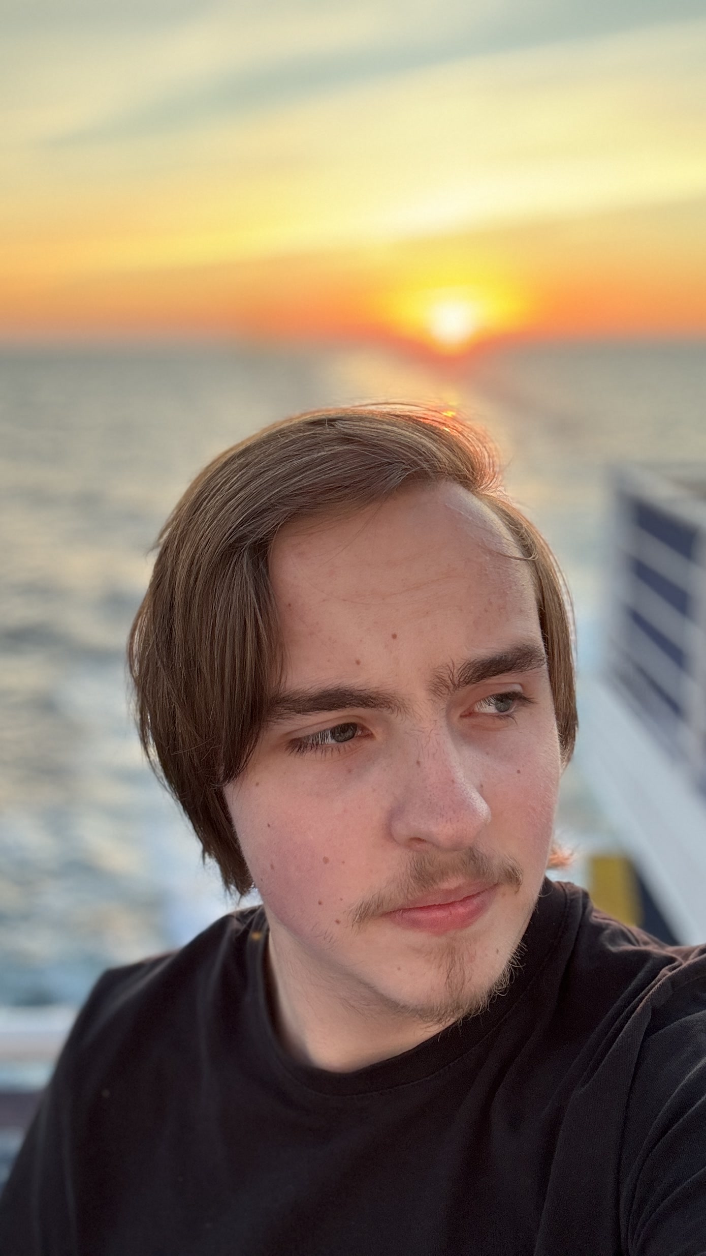 Will on a ferry